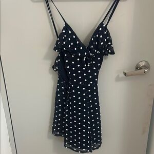 Navy Polka Dot Dress